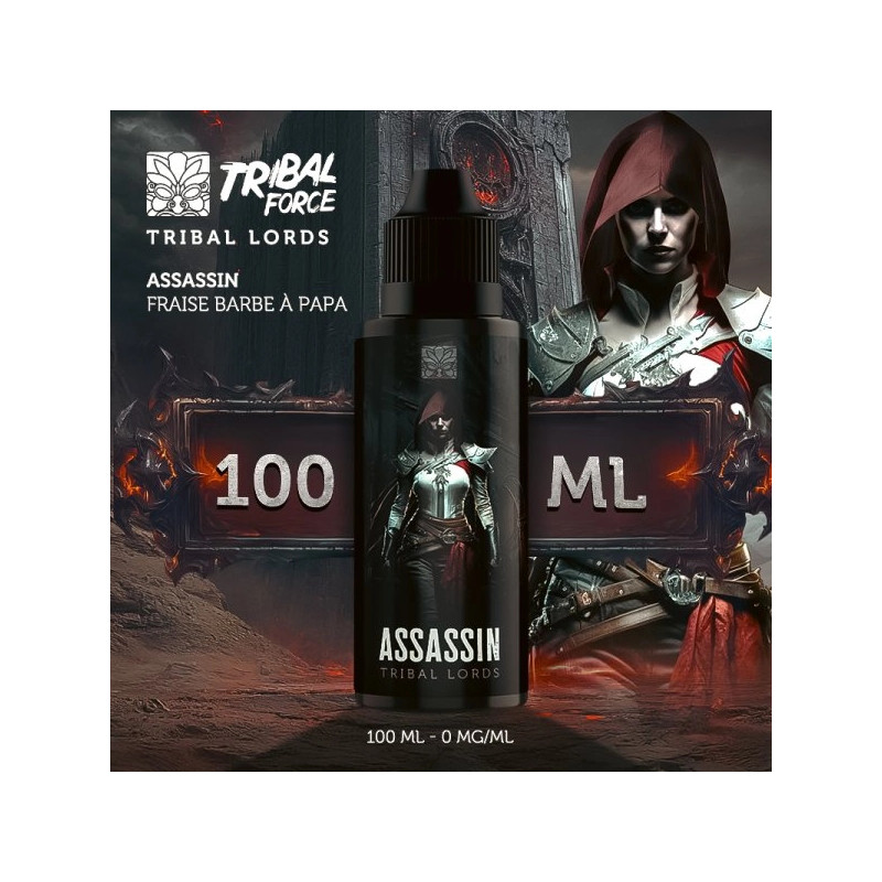 Assassin (Barbe à Papa à La Fraise) 0mg 100ml - Tribal Lords by Tribal Force