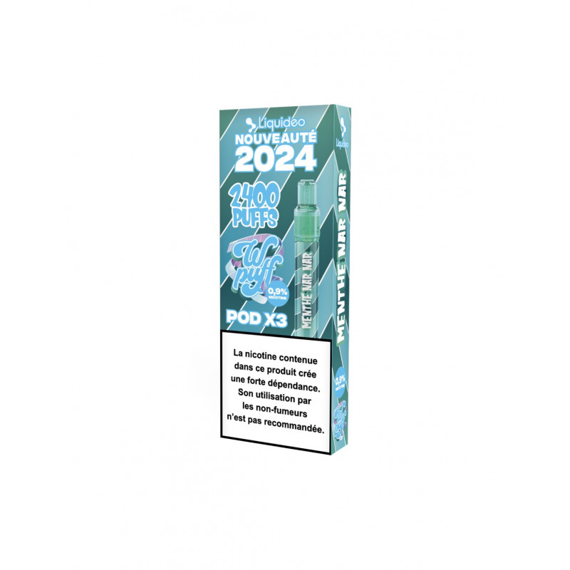 Starter Kit Menthe Narnar - WPuff Pods 2.0 (Batterie + 3 PODS)