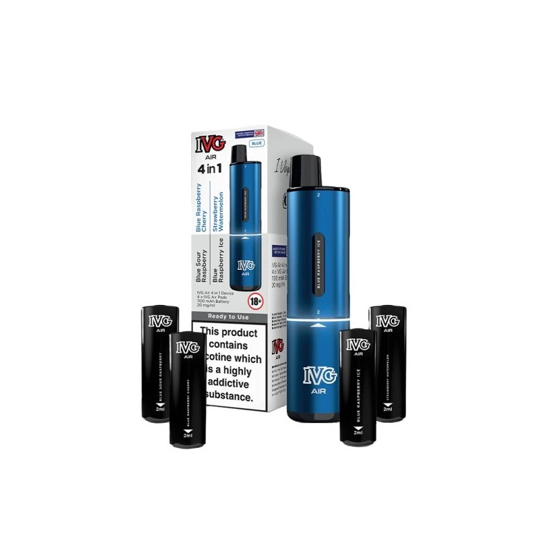 Puff Air 4 in 1 Starter Kit 20mg - IVapeGreat - Boite Blue Edition