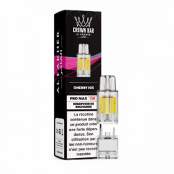 Cartouche Pré-remplie Pro Max 12k 20mg 10+2ml - Cherry Ice | Vape Rafraîchissante avec Crown Bar by Al Fakher