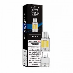 Cartouche Pré-remplie Pro Max 12k 20mg 10+2ml - Mr Blue | Vape Rafraîchissante avec Crown Bar by Al Fakher