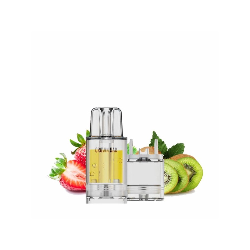 Cartouche Pré-remplie Pro Max 12k 20mg 10+2ml - Strawberry Kiwi | Vape Rafraîchissante avec Crown Bar by Al Fakher