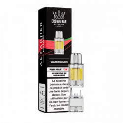 Cartouche Pré-remplie Pro Max 12k 20mg 10 2ml - Watermelon | Vape Rafraîchissante avec Crown Bar by Al Fakher Boite
