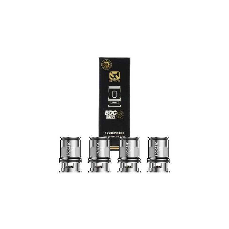 Résistances BDC 0.3Ω V2 (4pcs) - BD Vape | Meilleur Rendu de Saveur et Longévité