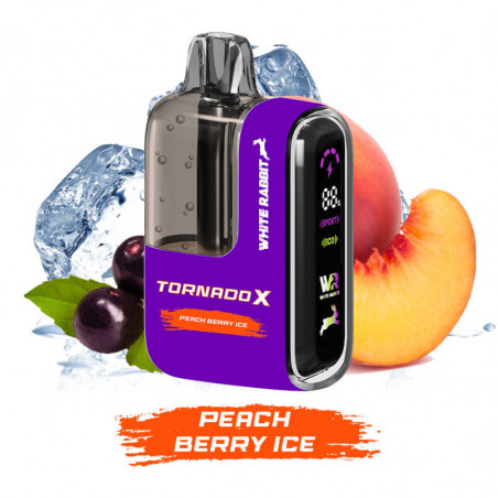 Puff Tornado X 25000 Peach Berry Ice 1% et 2% by Tornado azerty White Rabbit