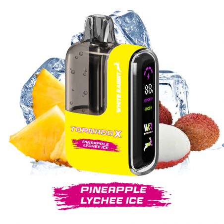Puff Tornado X 25000 Pineapple Litchi Ice 1% et 2% by Tornado azerty White Rabbit
