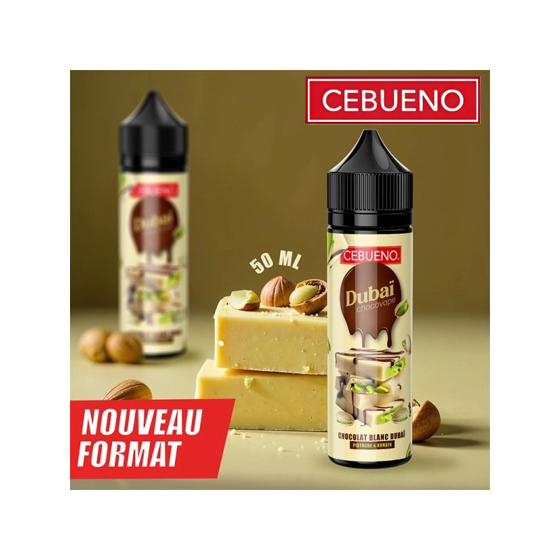 Dubaï Chocovape White 0mg - E-liquide gourmand - Cebueno - 50ml