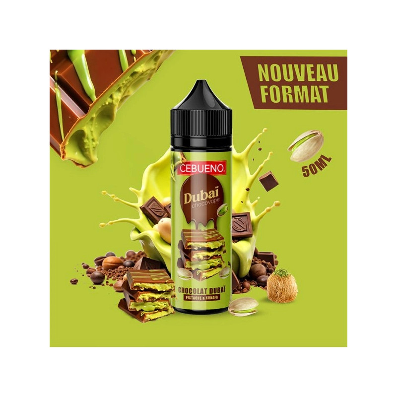 Dubaï Chocovape 0mg - E-liquide gourmand - Cebueno - 50 ml