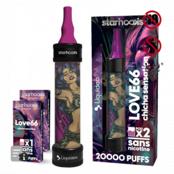 Starhooks Chicha 20 000 Puffs - 1 Batterie + 2 Pods Love 6xx