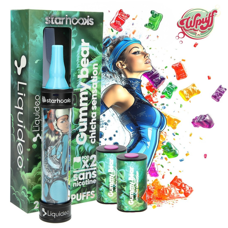 Starhooks Chicha 20 000 Puffs - 1 Batterie + 2 Pods Gummy Bear