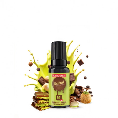 Dubaï Chocovape Nic Salt 20mg 10ml - Cebueno - E-liquide sel de nicotine au chocolat kunafa pistache