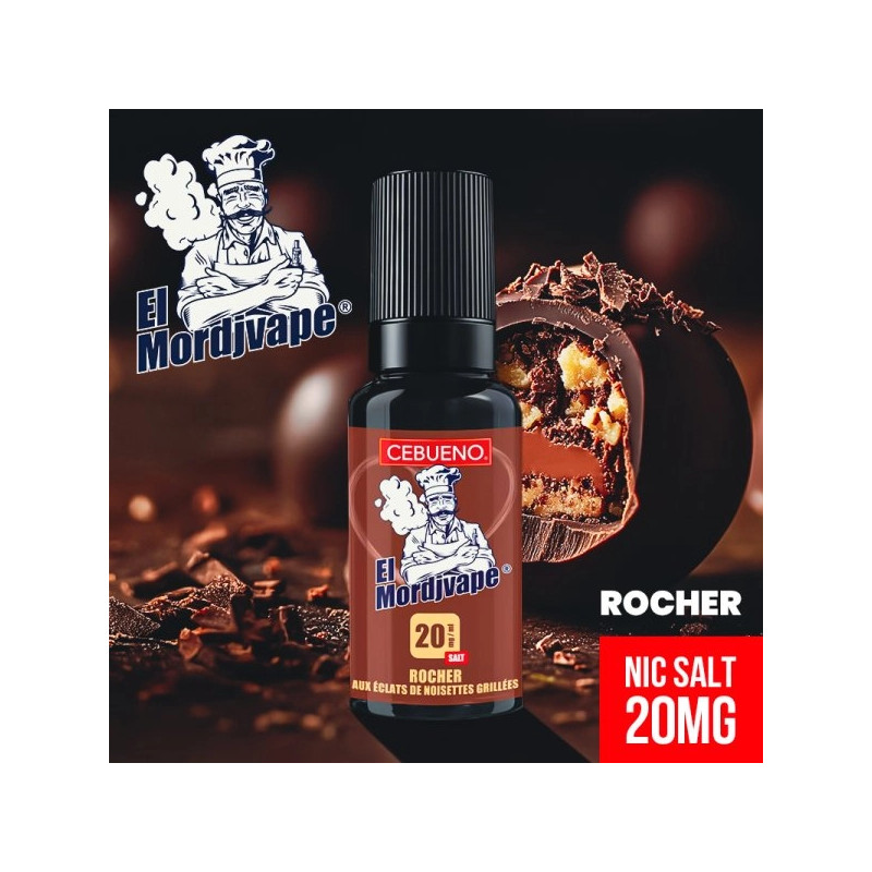 El Mordjvape Rocher Nic Salt 20mg - E-liquide chocolat noisette Cebueno 10ml