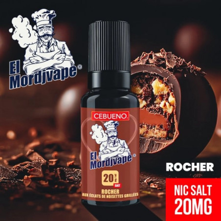 El Mordjvape Rocher Nic Salt 20mg - E-liquide chocolat noisette Cebueno 10ml