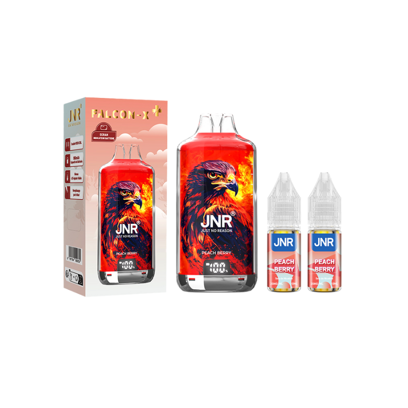 Kit Falcon X 28000 JNR - Peach Berry - 2x10ml 20mg