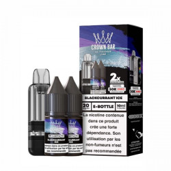 Blackcurrant Ice - Cartouche Cubic 30k 20ml avec 2 x E-liquides 20mg 10ml - Crown Bar by Al Fakher