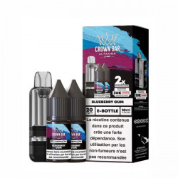 Blueberry Gum - Cartouche Cubic 30k 20ml avec 2 x E-liquides 20mg 10ml - Crown Bar by Al Fakher