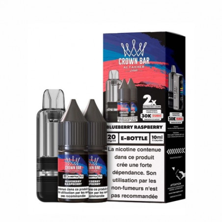 Blueberry Raspberry - Cartouche Cubic 30k 20ml avec 2 x E-liquides 20mg 10ml - Crown Bar by Al Fakher