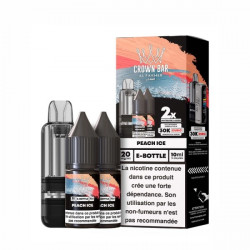 Peach Ice - Cartouche Cubic 30k 20ml avec 2 x E-liquides 20mg 10ml - Crown Bar by Al Fakher