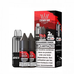 Strawberry Punch - Cartouche Cubic 30k 20ml avec 2 x E-liquides 20mg 10ml - Crown Bar by Al Fakher