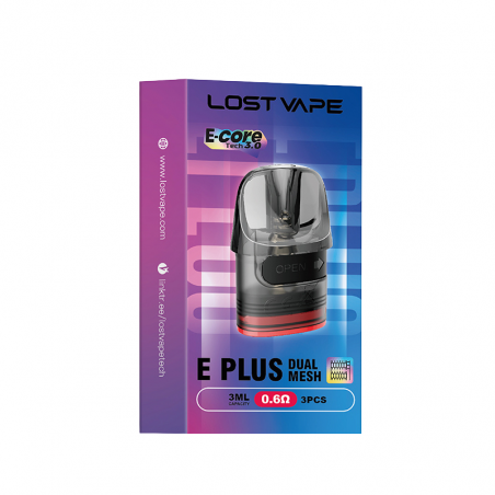 Pack de 3 Cartouches Dual Mesh 3ml E-Plus Lost Vape