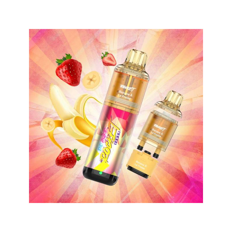 Banane à la Fraise - Big Puff Rocket 32000 2% - Big Puff (1 batterie + 2 pods)