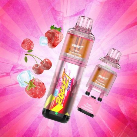 Big Puff Rocket 32000 2% - Big Puff (1 batterie + 2 pods) Fraise Framboise Cerise Glacée