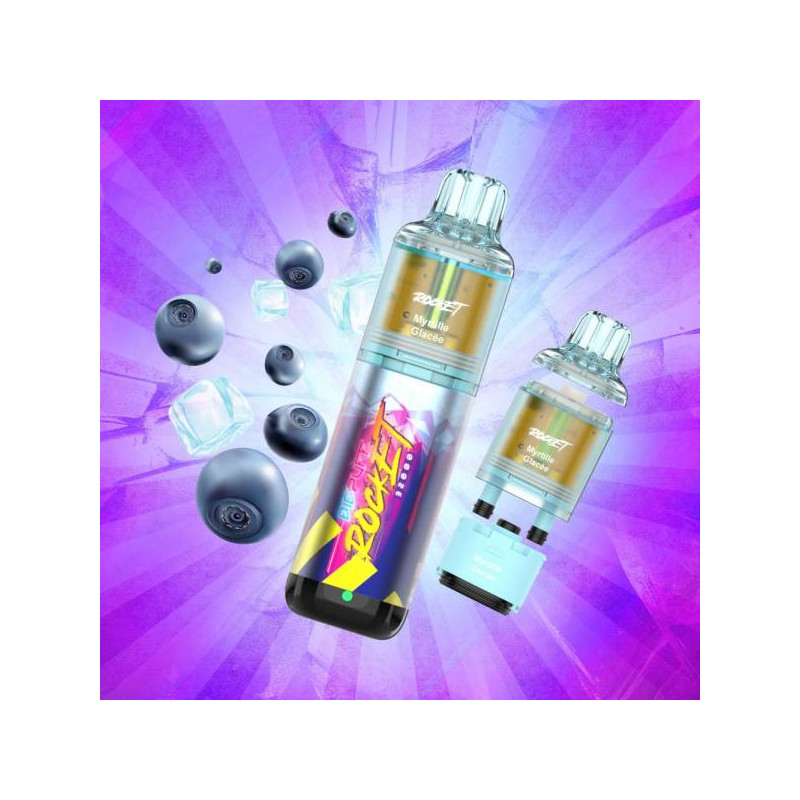 Big Puff Rocket 32000 2% - Big Puff (1 batterie + 2 pods) Myrtille Glacée
