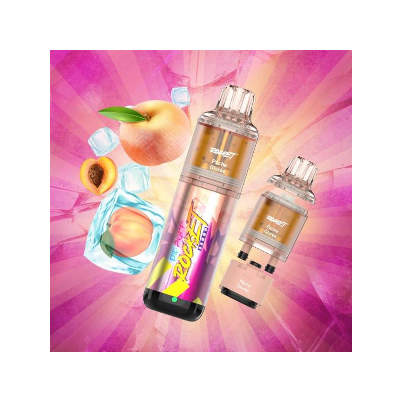 Big Puff Rocket 32000 2% - Big Puff (1 batterie + 2 pods) Pêche Givrée