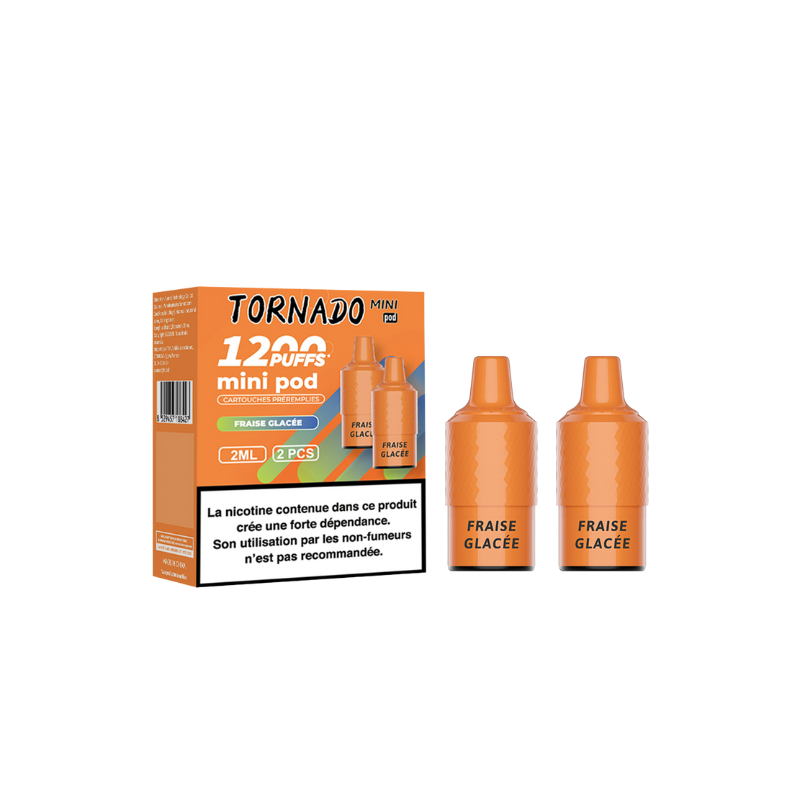 Pack de 2 Pods Tornado Mini 2ml 20mg Fumot Fraise Glacée