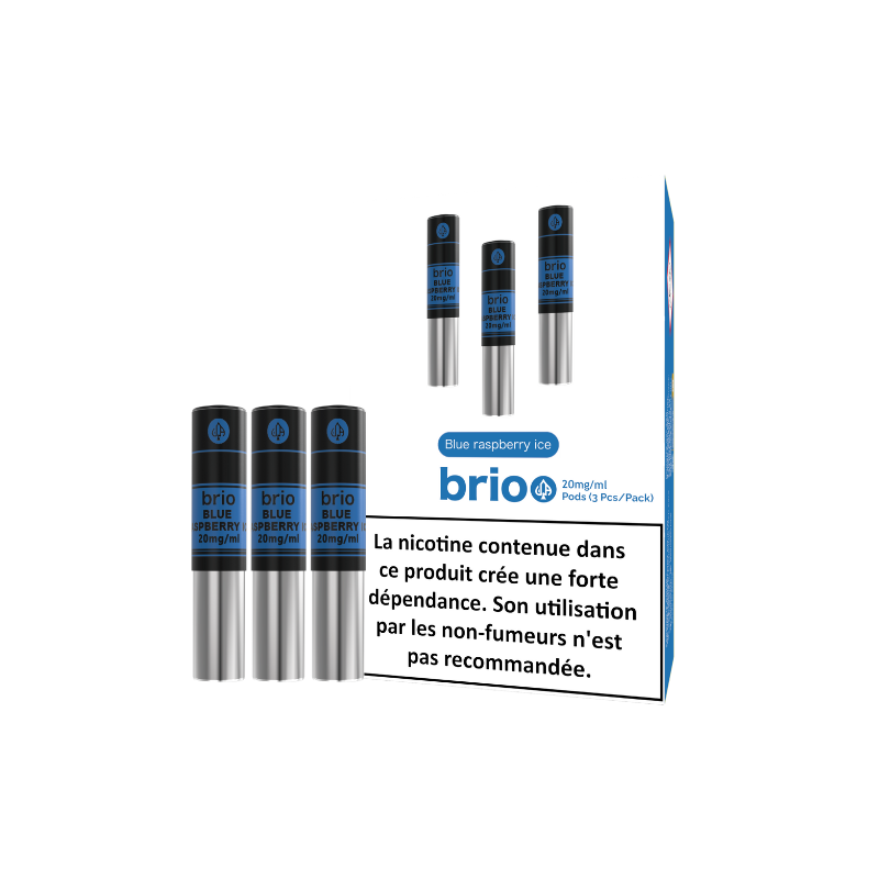 Pack de 3 Pods Brio 1ml 20mg Da One - Framboise Bleue Glacée