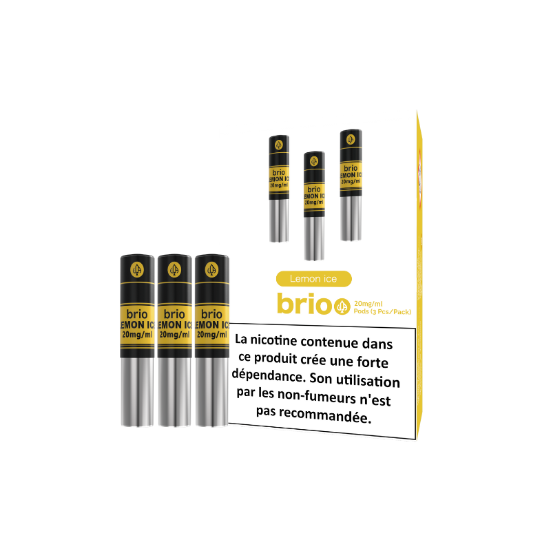 Pack de 3 Pods Brio 1ml 20mg Da One - Citron Glacé