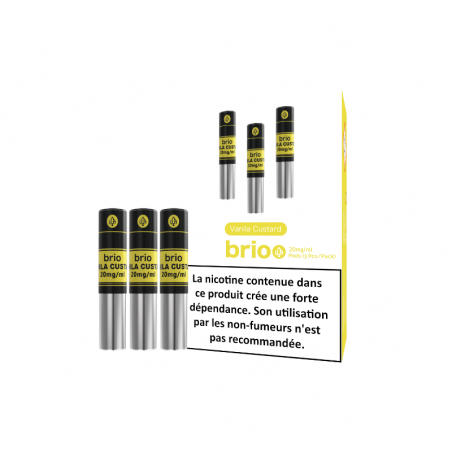 Pack de 3 Pods Brio 1ml 20mg Da One - Custard Vanille