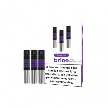 Pack de 3 Pods Brio 1ml 20mg Da One - Raisin Glacé