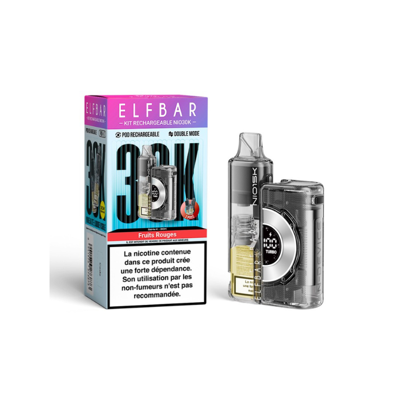 Kit NIO 30K 2mL (+ 2 x 10ml) 20mg Elfbar - Fruits Rouges