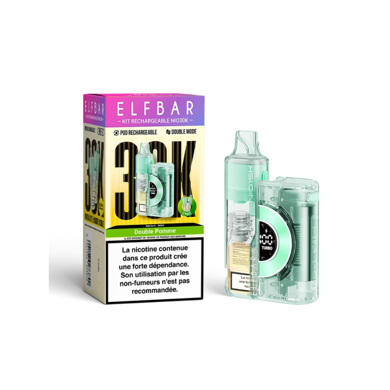 Kit NIO 30K 2mL (+ 2 x 10ml) 20mg Elfbar - Double Pomme