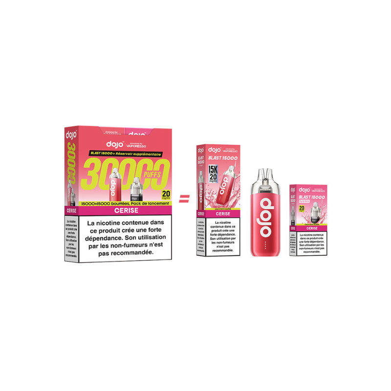 Kit Dojo Blast Cerise 30K 2ml (+2 x 10ml) 20mg Vaporesso