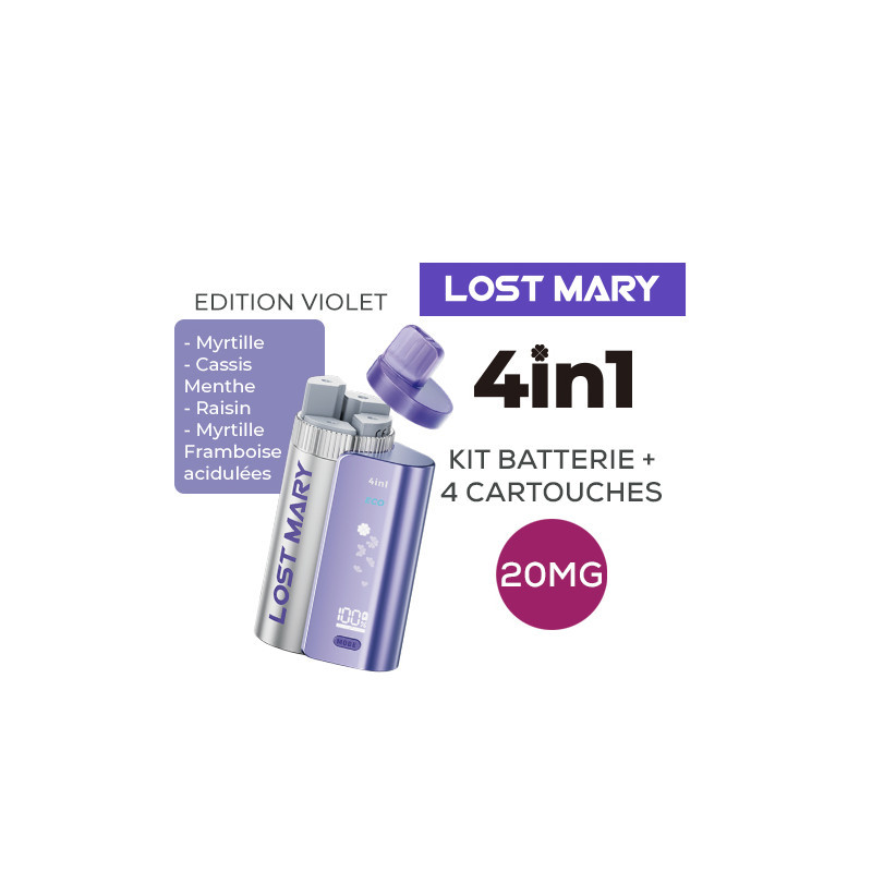Pack 4en1 Violet Lost Mary 20mg