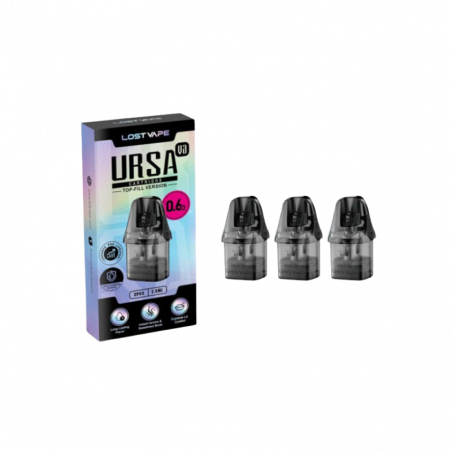 Pack de 3 Cartouches 2.5mL Ursa Nano V3 - Lost Vape - 0.6 Ohm