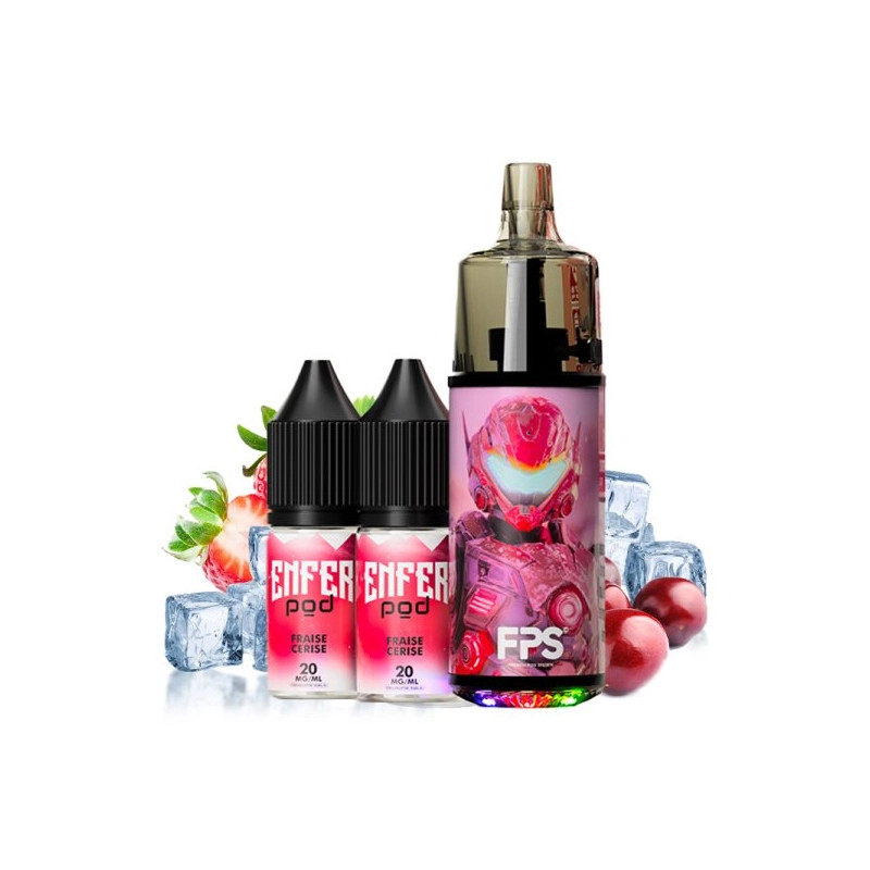 Fraise Cerise - Pack Pod Tank 30k - 1000mAh 10ml / 2% - FPS