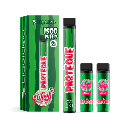 Pastèque - Starter Kit Wpuff 600 Original Pod 2ml - Liquideo - Boite