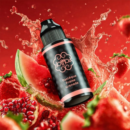 Pastèque Fraise Grenade 0mg 100ml dans 120ml - DotMod