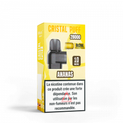 Cartouche Cristal Puff 28K x8 - Ananas 10mg & 20mg | Cristal Puff