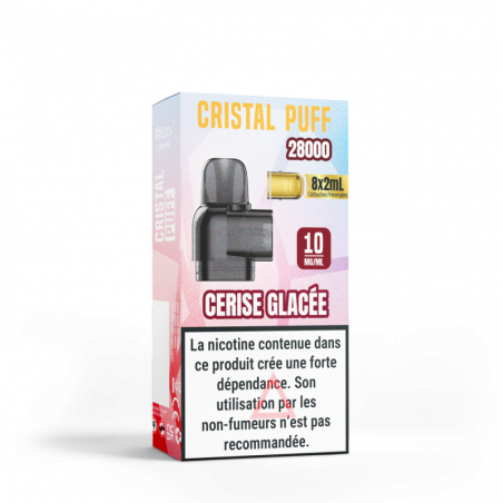 Cartouche Cristal Puff 28K x8 - Cerise Glacée 10mg & 20mg | Cristal Puff