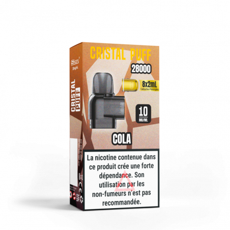 Cartouche Cristal Puff 28K x8 - Cola 0mg, 10mg & 20mg | Cristal Puff