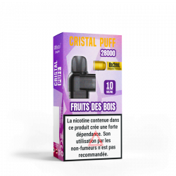 Cartouche Cristal Puff 28K x8 - Fruits des bois 0mg, 10mg & 20mg | Cristal Puff