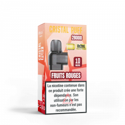 Cartouche Cristal Puff 28K x8 - Fruits Rouges 0mg, 10mg & 20mg | Vape Premium