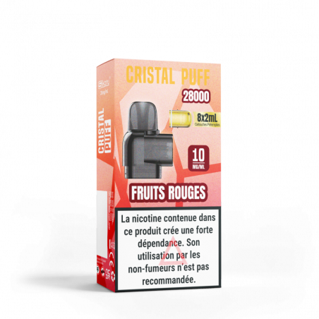 Cartouche Cristal Puff 28K x8 - Fruits Rouges 0mg, 10mg & 20mg | Vape Premium