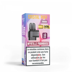 Cartouche Cristal Puff 28K x8 - Myrtille Framboise 0mg, 10mg & 20mg | Vape Saveur Intense