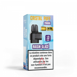 Cartouche Cristal Puff 28K x8 - Raisin Glacé 10mg & 20mg | Vape Fruitée Intense