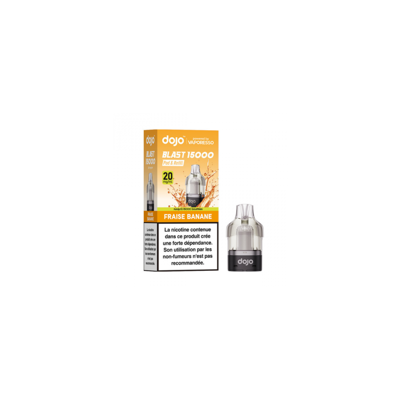 Fraise Banane - Cartouche Dojo Blast - 10mL 20mg - Vaporesso
